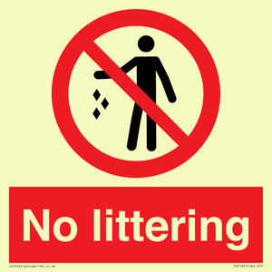 No littering